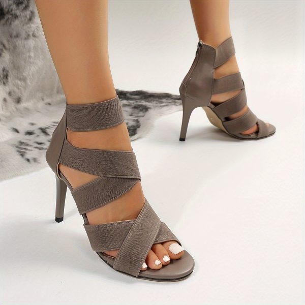 Ladies' High-Heeled with a Slim Fit, Solid Color, Ultra-High Heels, Versatile for Casual Outdoor Parties., Women Shoes