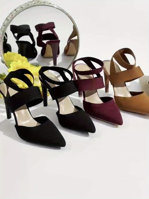 Stylish Summer Pointed-Toe Slip-On High Heels: Elegant, Breathable, Versatile Women's Sandals for a Chic Look, Women Shoes
