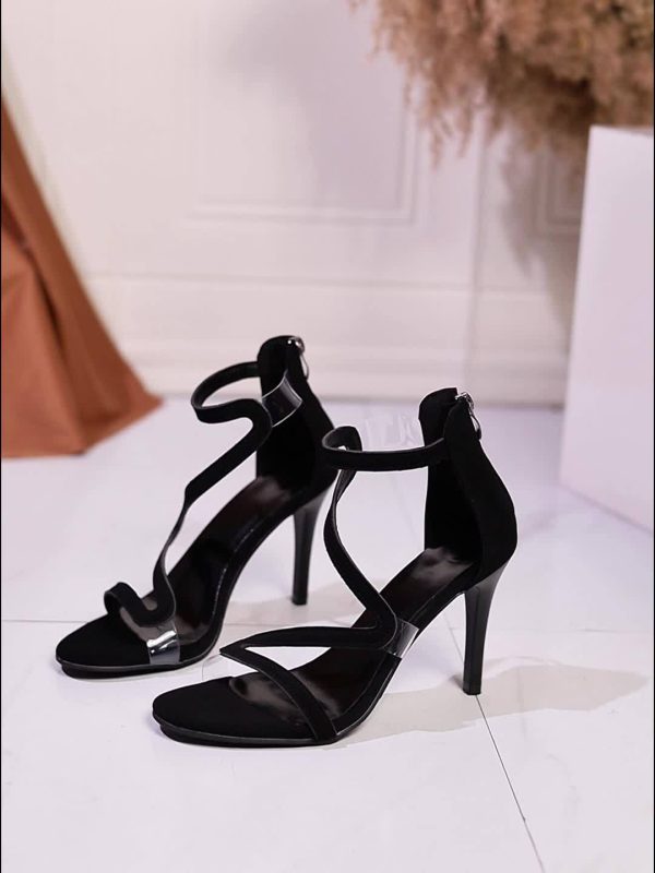 Women's Roman Sandals, New Summer Snake Print Sexy Thin Heel Fashion High Heels, Transparent Open Toe Snake Print Fashion Sandals, Women Shoes