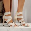 Ladies' High-Heeled with a Slim Fit, Solid Color, Ultra-High Heels, Versatile for Casual Outdoor Parties., Women Shoes