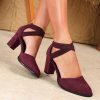 Elegant, Stylish, And Comfortable High-Heeled Shoes with Cross Straps And Cutouts., Women Shoes