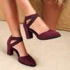 Elegant, Stylish, And Comfortable High-Heeled Shoes with Cross Straps And Cutouts., Women Shoes