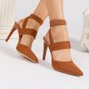 Stylish Summer Pointed-Toe Slip-On High Heels: Elegant, Breathable, Versatile Women's Sandals for a Chic Look, Women Shoes