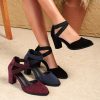 Elegant, Stylish, And Comfortable High-Heeled Shoes with Cross Straps And Cutouts., Women Shoes