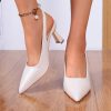 Women's Pointed Toe Simple Elegant Slip-On High Heels