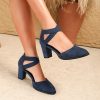 Elegant, Stylish, And Comfortable High-Heeled Shoes with Cross Straps And Cutouts., Women Shoes