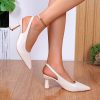 Women's Pointed Toe Simple Elegant Slip-On High Heels