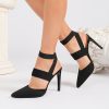 Stylish Summer Pointed-Toe Slip-On High Heels: Elegant, Breathable, Versatile Women's Sandals for a Chic Look, Women Shoes