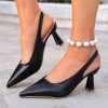 Women's Pointed Toe Simple Elegant Slip-On High Heels