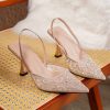 Elegant Fashion High Heel Sandals, Summer Essential, Breathable Mesh Design, Stylish and Versatile, Trendy and Novel, Suitable for Dates, Shopping, Parties, Dinners, and Outings, Women Shoes